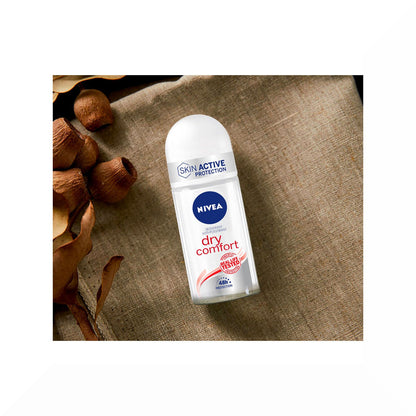 Nivea Dry Comfort Deodorante Roll on Antitraspirante 72h Con Formula Dual Active 50ml