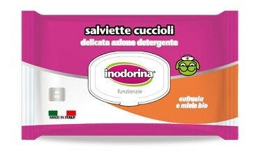 Inodorina Funzionale Salviette Detergenti Cuccioli Per Cani/Gatti 40 Pezzi