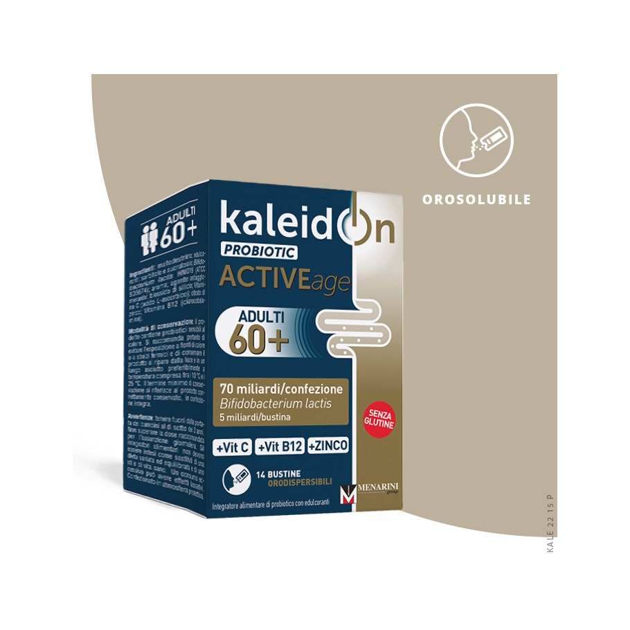 Kaleidon Probiotic Active Age 60+ Adulti 14 Bustine
