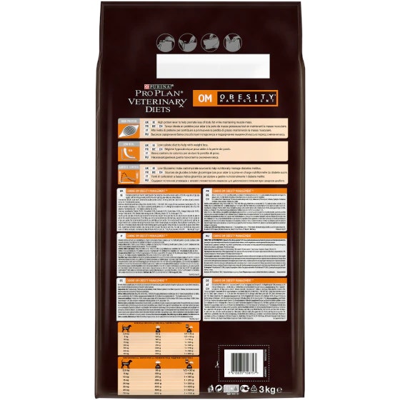 Purina Pro Plan Veterinary Diets Secco Cane OM Obesity Management Sacco 3kg