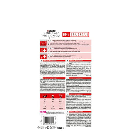 Purina Pro Plan Veterinary Diets Secco Gatto DM Diabetes Management St/Ox Sacco 1,5kg