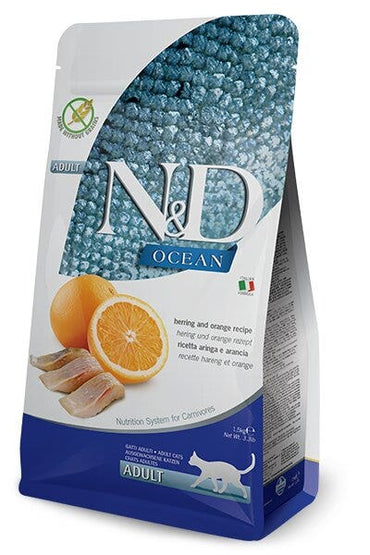 Farmina N&D Ocean Aringa E Arancia Gatti Adulti Sacco 1,5kg