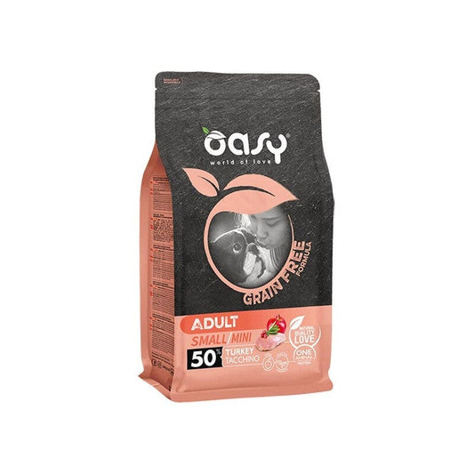 Oasy Grain Free Adult Small & Mini Con Tacchino Per Cani Adulti 800g