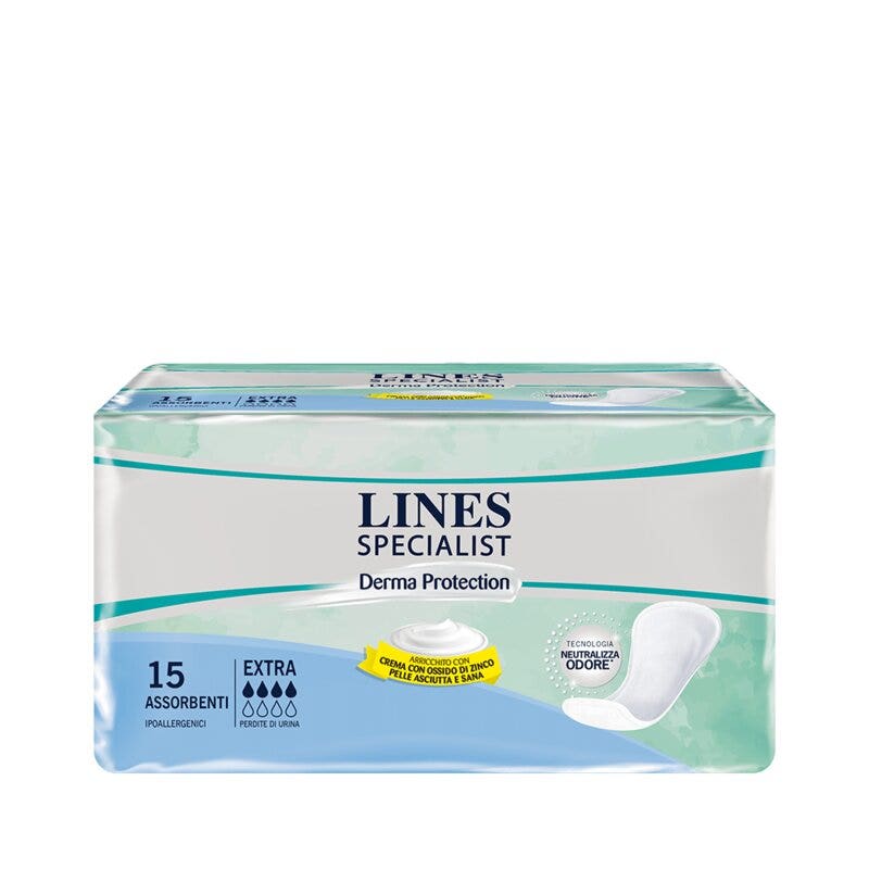 Lines Specialist Derma Protection Assorbenti Sagomati Unisex Extra 15 Pezzi