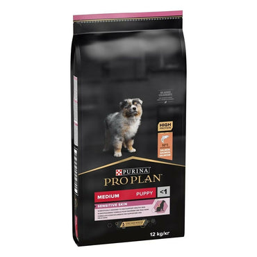 Purina Pro Plan Medium Puppy Sensitive Skin Cibo Secco Con Salmone Per Cuccioli Taglia Media Sacco 12 kg