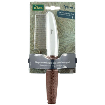 Hunter Pettine Toelettatura Con Denti Lunghi/Corti Grooming Comb Long/Short Teeth 1 Pezzo