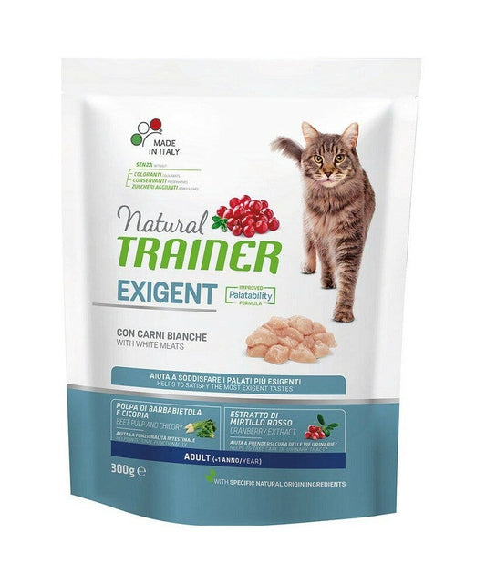 Natural Trainer Exigent Crocchette Con Carni Bianche Per Gatti Adulti Sacco 300g