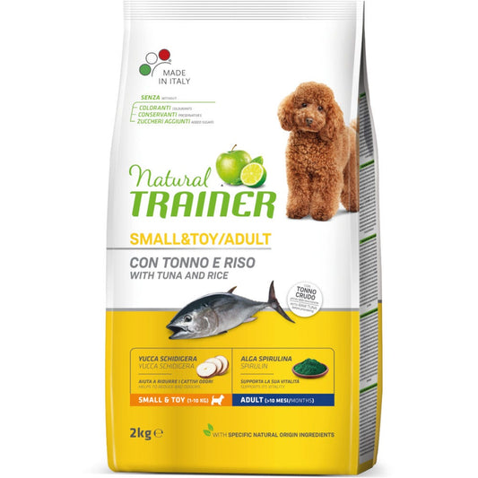 Natural Trainer Crocchette Tonno E Riso Per Cani Adulti Taglia Mini Sacco 0,8kg