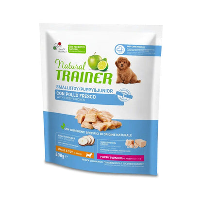 Natural Trainer Crocchette Pollo Cibo Secco Per Cuccioli Taglia Small Sacco 0,8kg