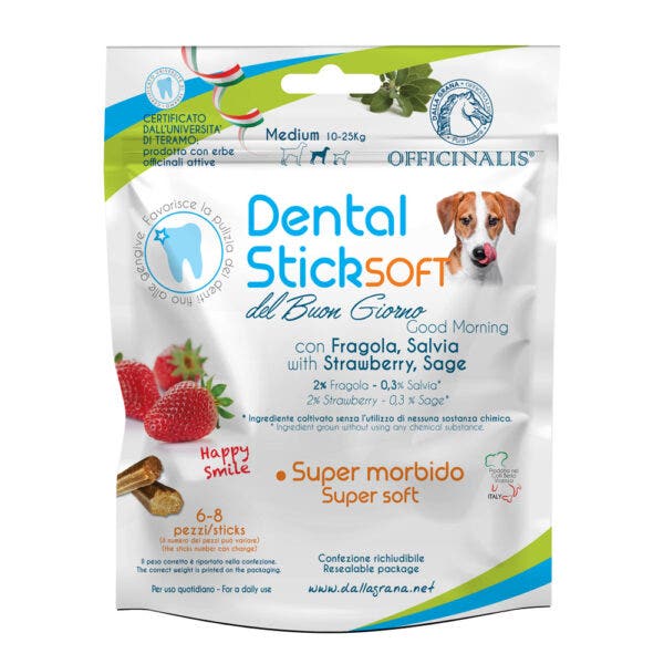 Officinalis Dental Stick Soft Buongiorno Cani Taglia Media 6/8 Pezzi