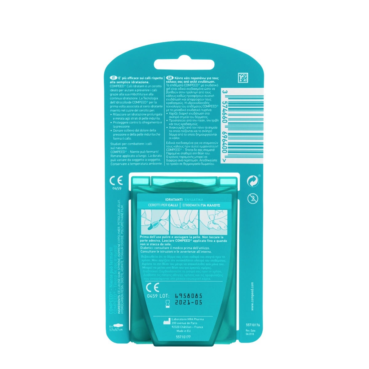 Compeed Cerotti Calli Idratanti 6 Pezzi