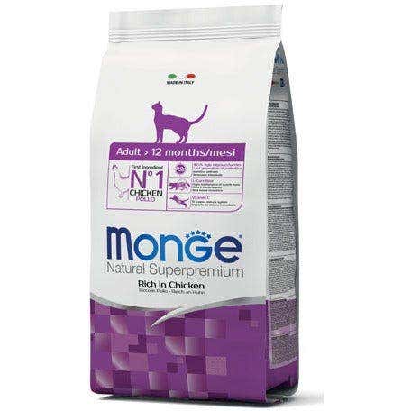 Monge Ricco Di Pollo Cibo Secco Gatti Adulti Sacco 10 Kg