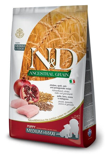 Farmina N&D Ancestral Grain Pollo E Melograno Cani Cuccioli Taglia Media E Grande Sacco 2,5kg