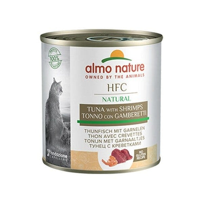 Almo Nature HFC Natural Cibo Umido Tonno E Gamberetti Per Gatti Adulti Lattina 280g