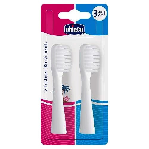 Chicco Set Testine Di Ricambio Per Spazzolini Elettrici 3 Anni+