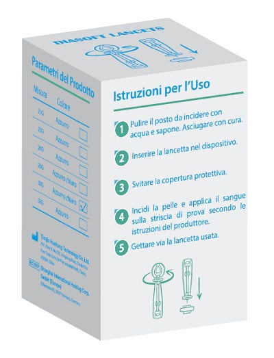 Lancette Pungidito Diasoft Lancet 25 Pezzi