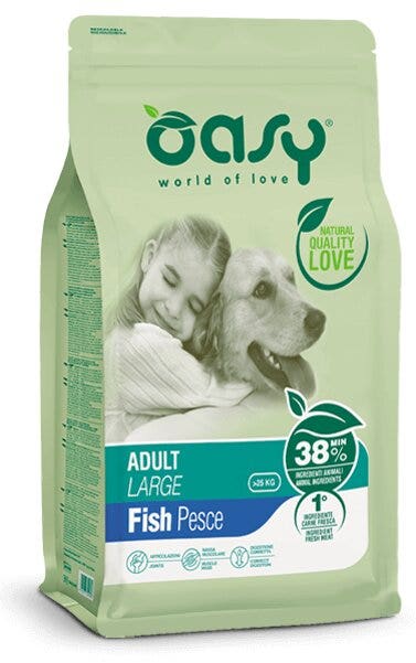 Oasy Lifestage Adult Large con Pesce Cibo Secco Per Cani 3 Kg