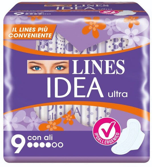 Lines Idea Ultra Giorno con Ali 9 Assorbenti