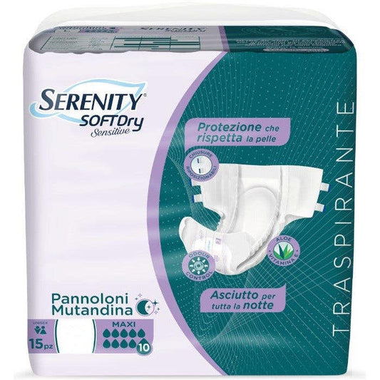 Serenity Soft Dry Sensitive Pannolone Maxi L 15 Pezzi