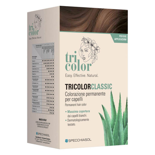 Specchiasol Tricolor Classic 6,34 Marròn Glacè 2 Tubi 50ml 2 Shaker 50ml + 4 Bustine 8ml
