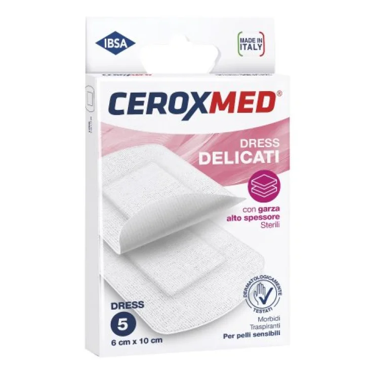 Ceroxmed Compresse Dress Cerotti  Delicati 6x10 cm 5 Pezzi