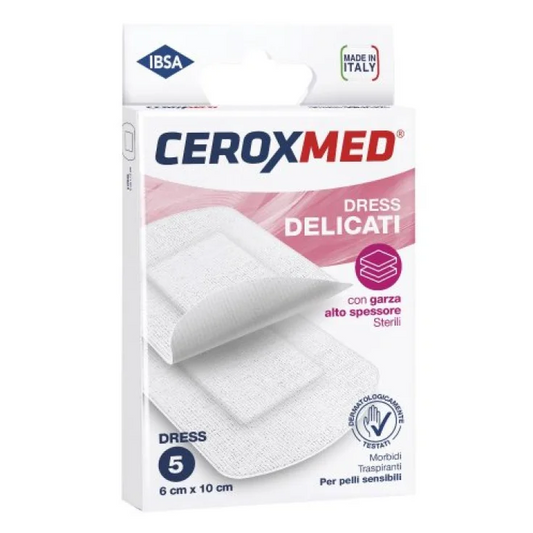 Ceroxmed Compresse Dress Cerotti  Delicati 6x10 cm 5 Pezzi