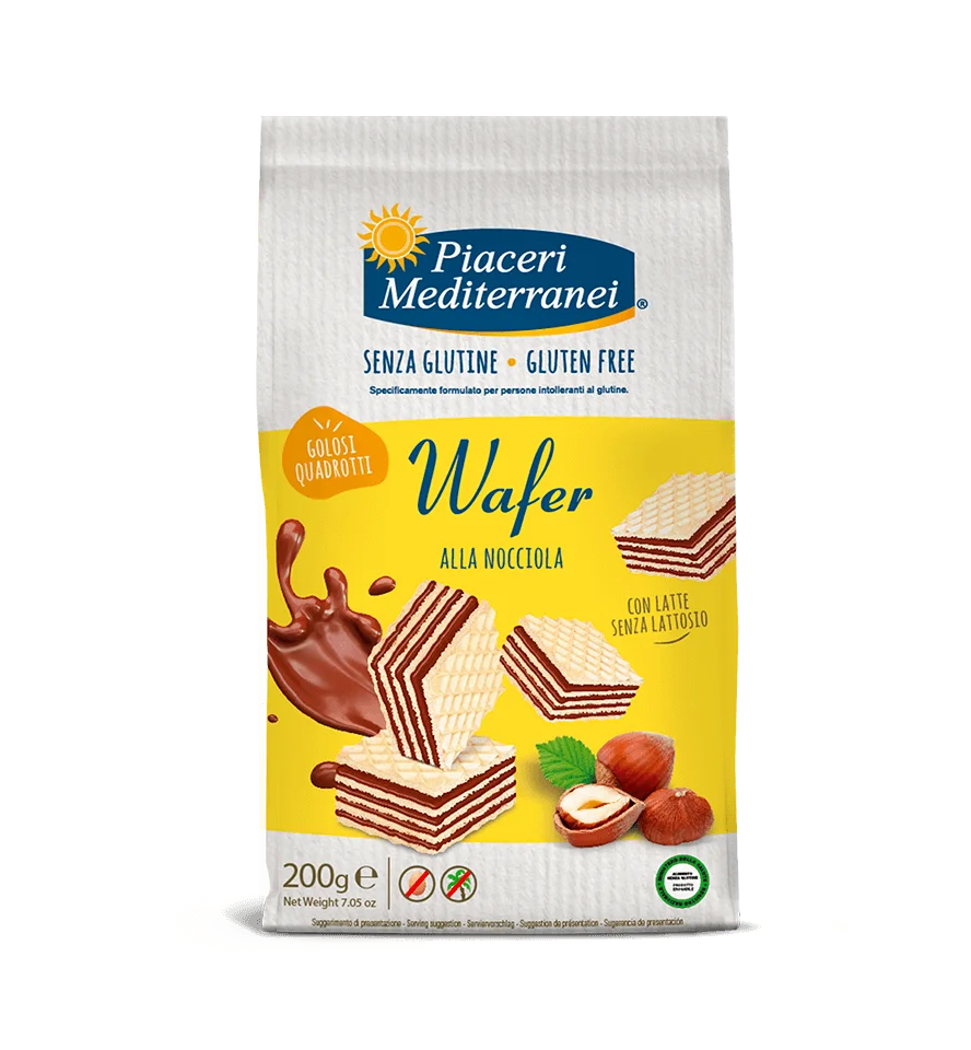 Piaceri Mediterranei Wafer alle Nocciole 200 g