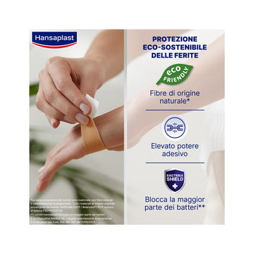 Hansaplast Cerotti Green & Protect Striscia Impermeabili E Sostenibili 1mx6cm 10 Pezzi