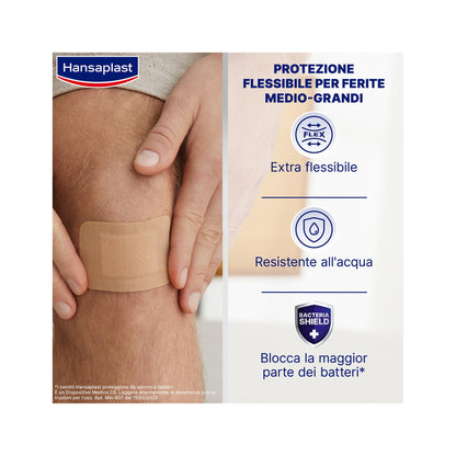 Hansaplast Cerotti Flexible XL Cerotti Medicazione Per Le Articolazioni 5x7,2cm 10 Pezzi