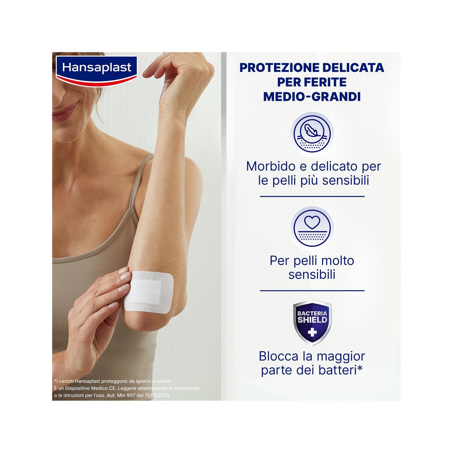 Hansaplast Cerotti Ultra Sensitive XL Morbidi E Delicati Per Pelli Molto Sensibili 5 Pezzi
