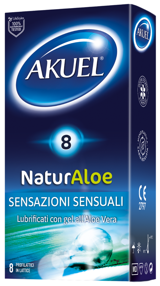 Akuel NaturAloe Preservativi 8 Pezzi