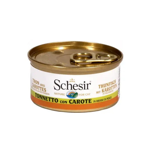 Schesir Tonnetto Con Carote Cibo Umido Gatti Adulti Lattina 85g