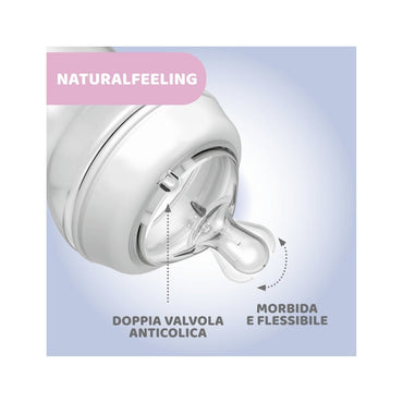 Chicco Biberon Natural Feeling Flusso Veloce 6 Mesi+ Unisex 330ml