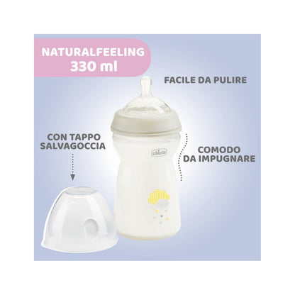Chicco Biberon Natural Feeling Flusso Veloce 6 Mesi+ Unisex 330ml
