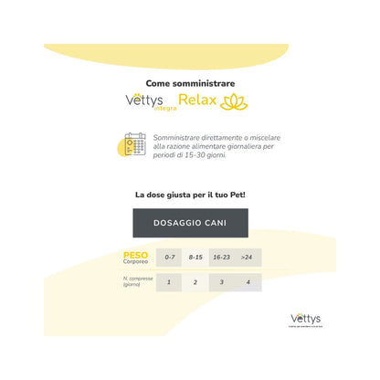 Vettys Integra Relax Per Cani 30 Compresse