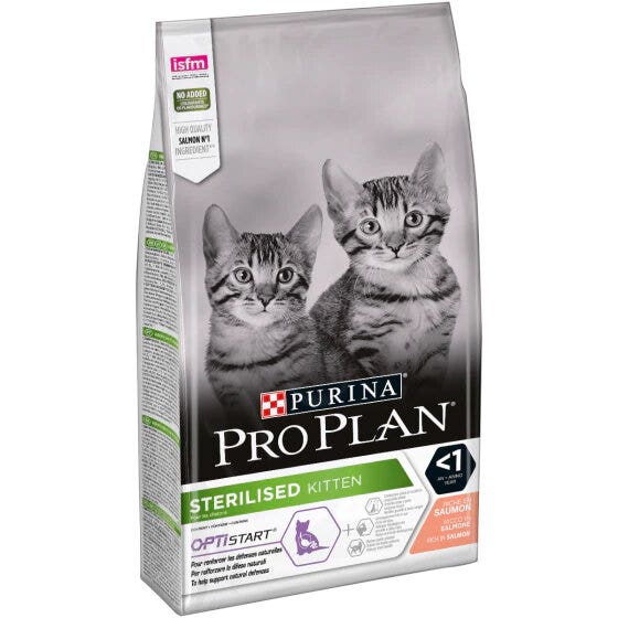 Purina Pro Plan Sterilised Kitten Crocchette Salmone Sacco 1,5kg