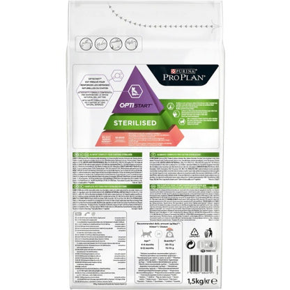 Purina Pro Plan Sterilised Kitten Crocchette Salmone Sacco 1,5kg