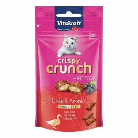Vitakraft Crispy Crunch Gusto Anatra&Aronia Snack Gatti Adulti Busta 60g
