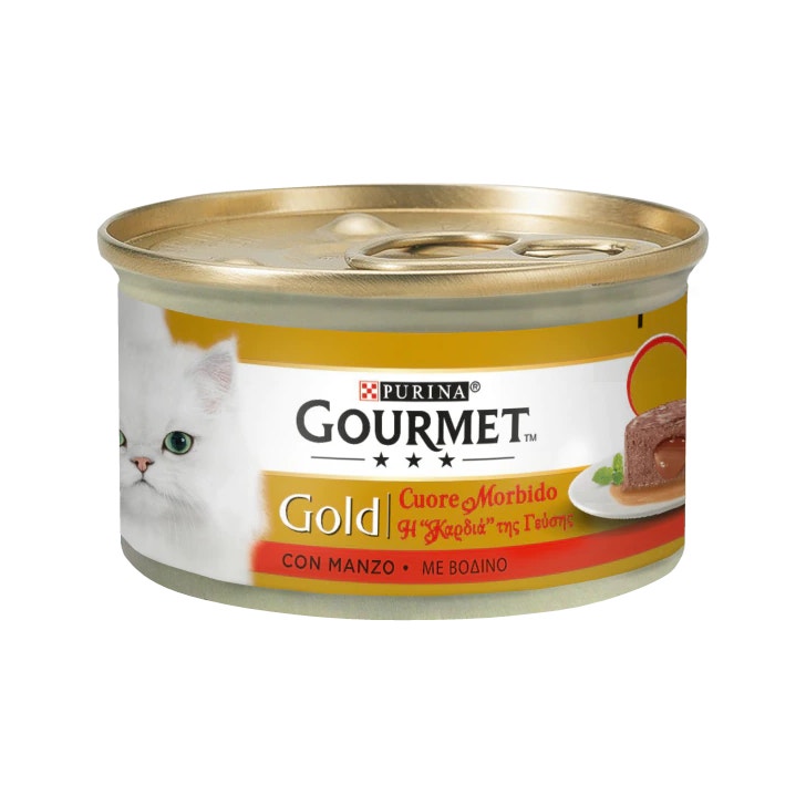 Purina Gourmet Gold Cuore Morbido Con Manzo Per Gatti Lattina 85g