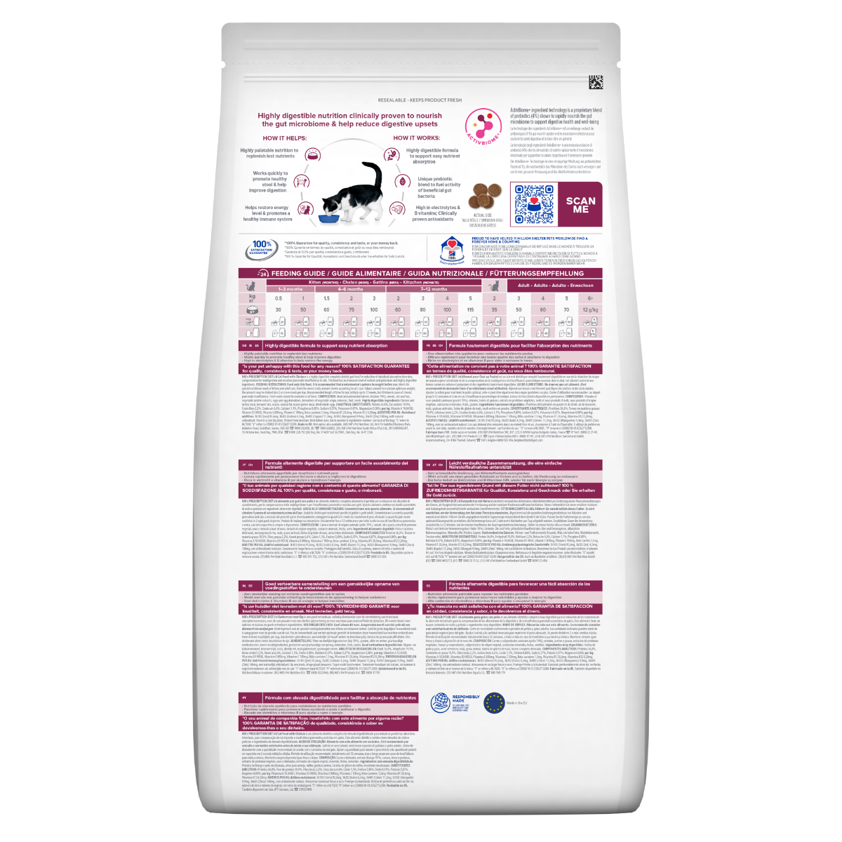 Hill's Prescription Diet I/D Digestive Care Crocchette Per Gatti Con Pollo Sacco 3kg