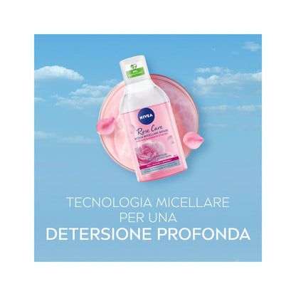 Nivea Rose Care Acqua Micellare Bifase Detergente Viso E Occhi Struccante Lenitivo 400ml