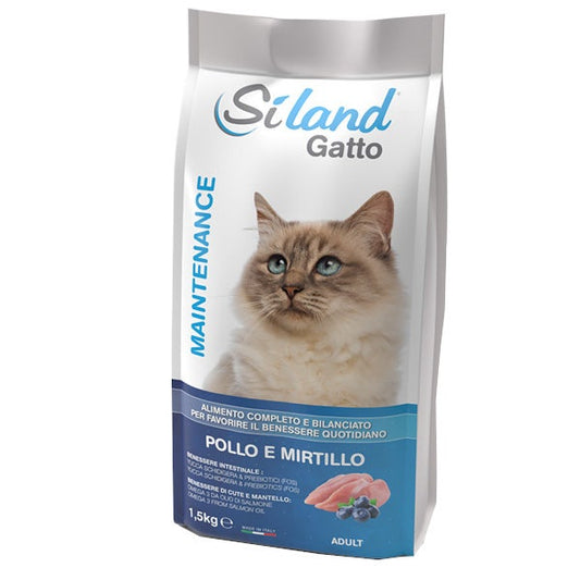 Siland Maintenance Crocchette Pollo/Mirtilli Gatti Adulti 1,5Kg