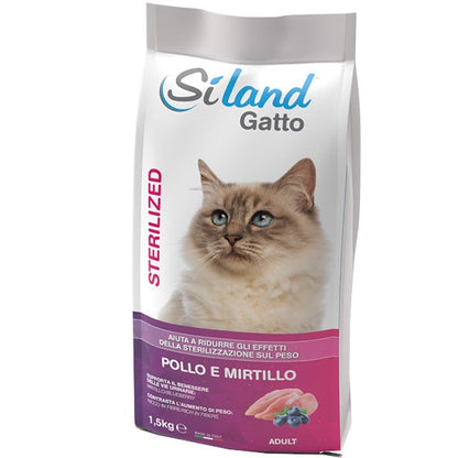 Siland Crocchette Pollo/Mirtilli Gatti Adulti Sterilizzati 1,5Kg