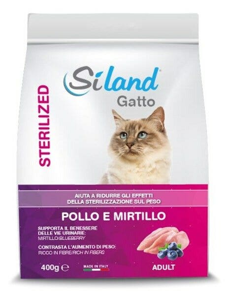 Siland Crocchette Pollo/Mirtilli Gatti Adulti Sterilizzati 400g
