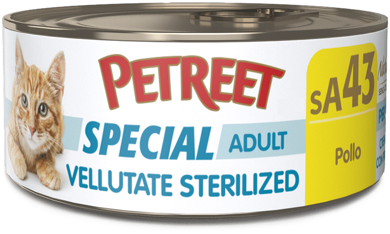 Petreet Vellutate Pollo Cibo Umido Gatto Sterilizzato Barattolo 70g