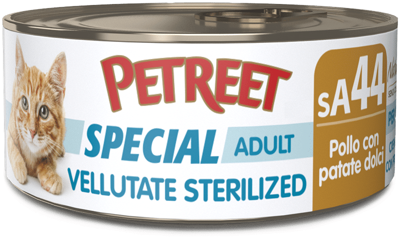 Petreet Vellutate Pollo Con Patate Cibo Umido Gatto Sterilizzato Barattolo 70g