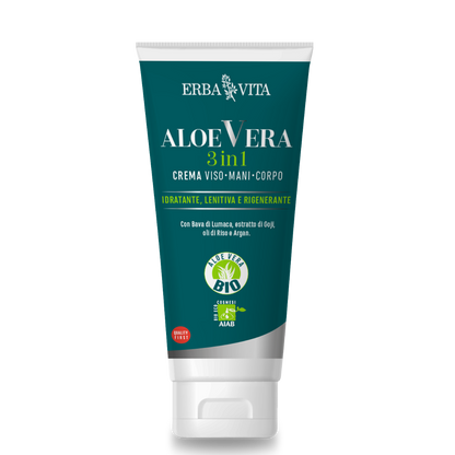 Erba Vita Aloe Vera Crema in 3 in 1 Mani/Viso/Corpo 200ml