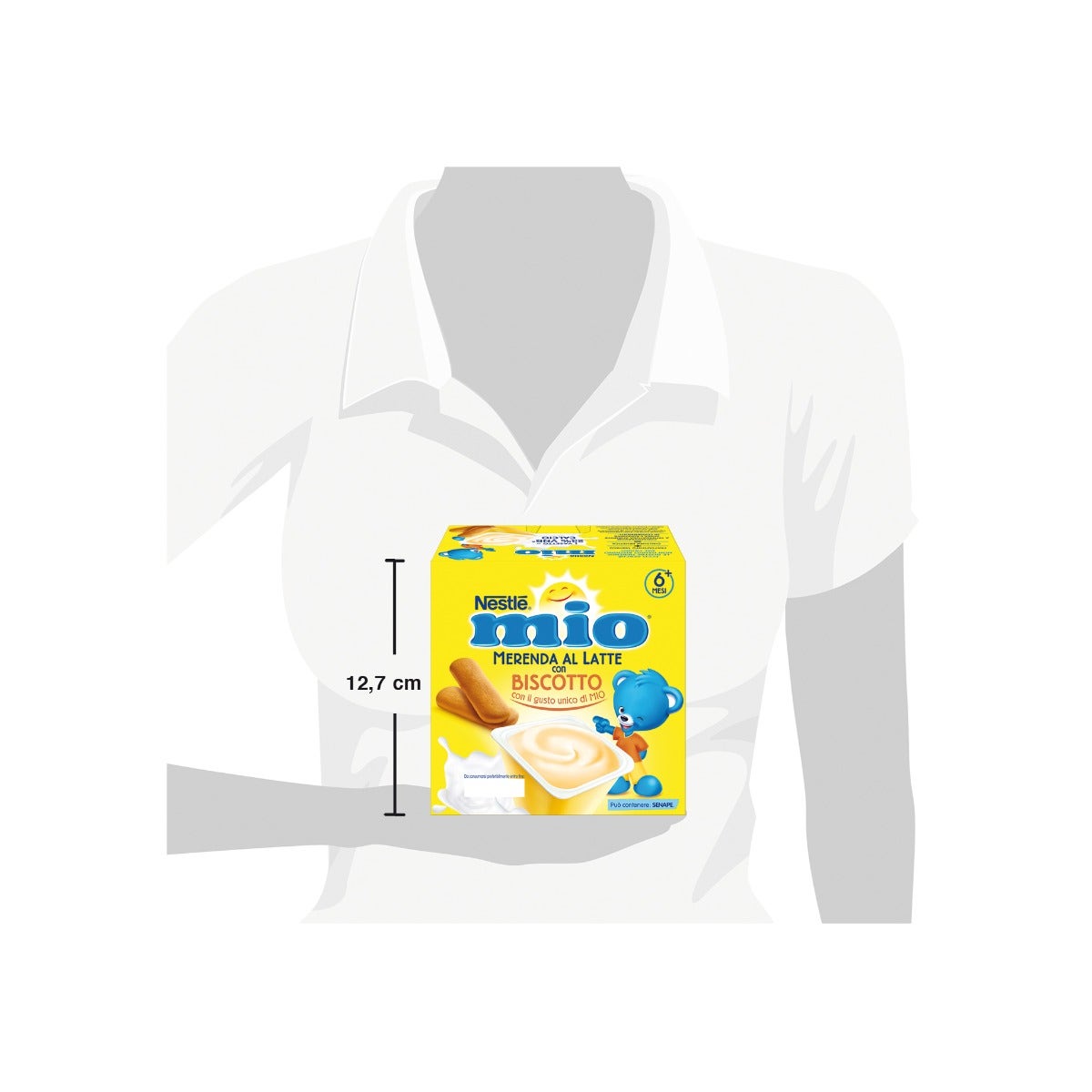 Nestlè Mio Merenda Al Latte Biscotto 4 Vasetti Da 100g