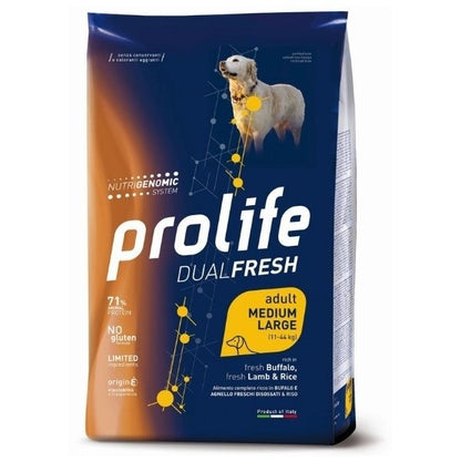 Prolife Dog Dual Fresh Adult Medium/Large Buffalo Lamb & Rice 2,5Kg