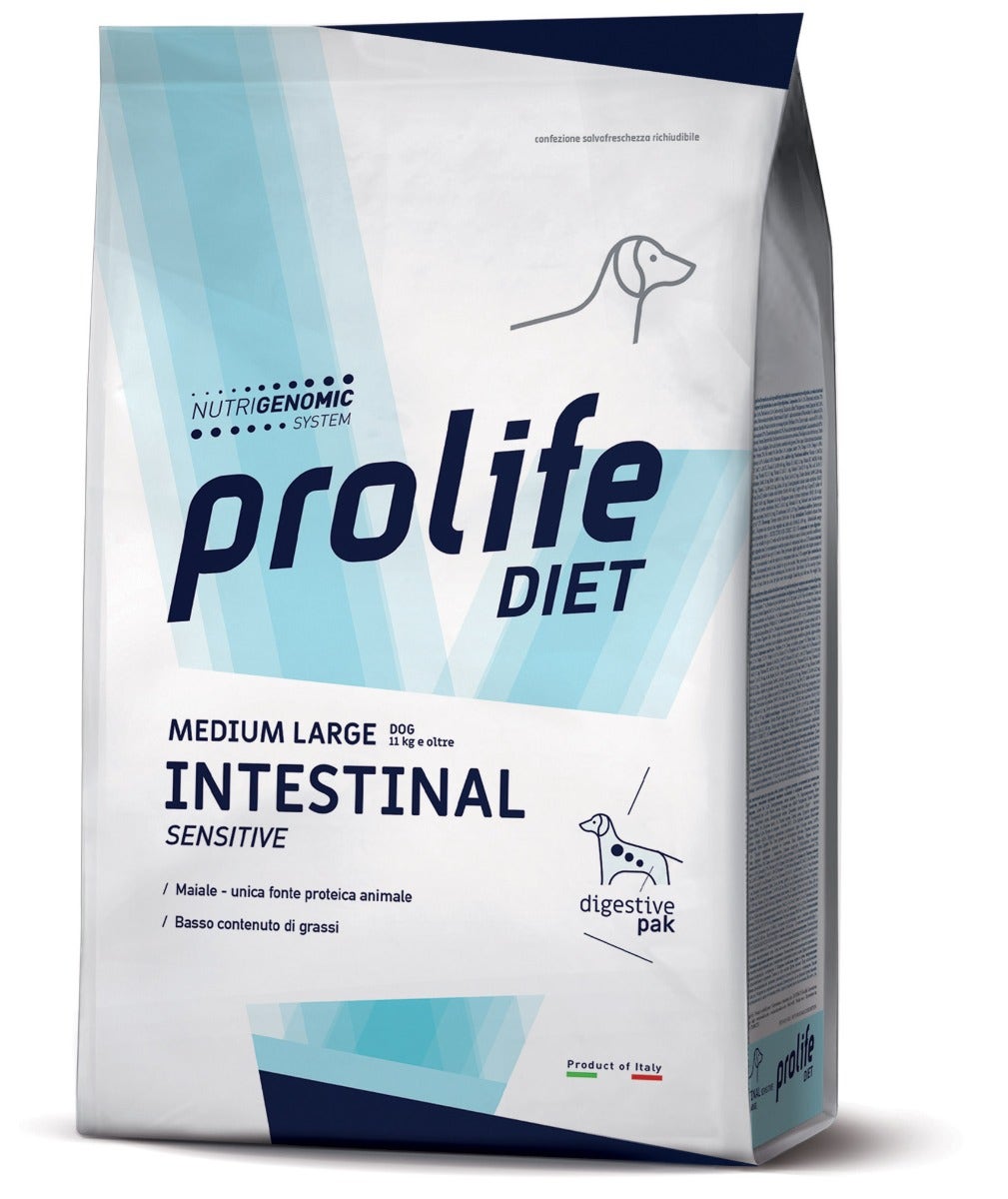Prolife Dog Diet Intestinal Sensitive Cibo Secco Per Cani Taglia Media/Grande Sacco 2kg